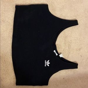 Black cropped adidas tank top